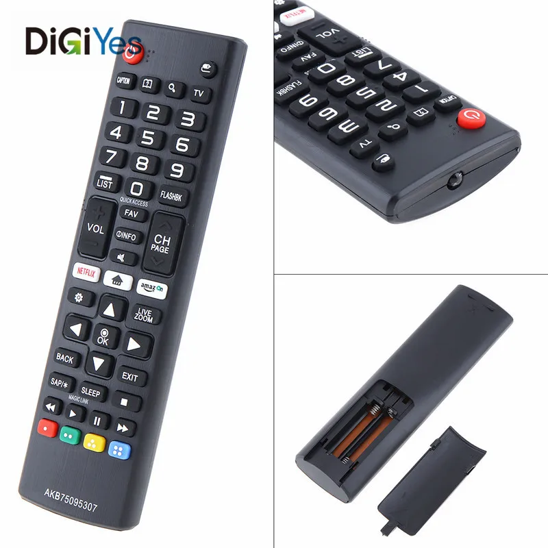 

Universal AKB75095307 4K UHD Remote Control Support 2 x AAA Batteries with Long Transmission Distance for 32LJ550B-UA