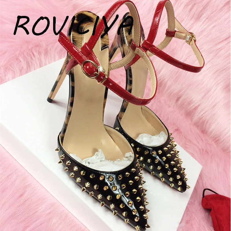 Black slingbacks rivet sandals women shoes summer shoes for women ...