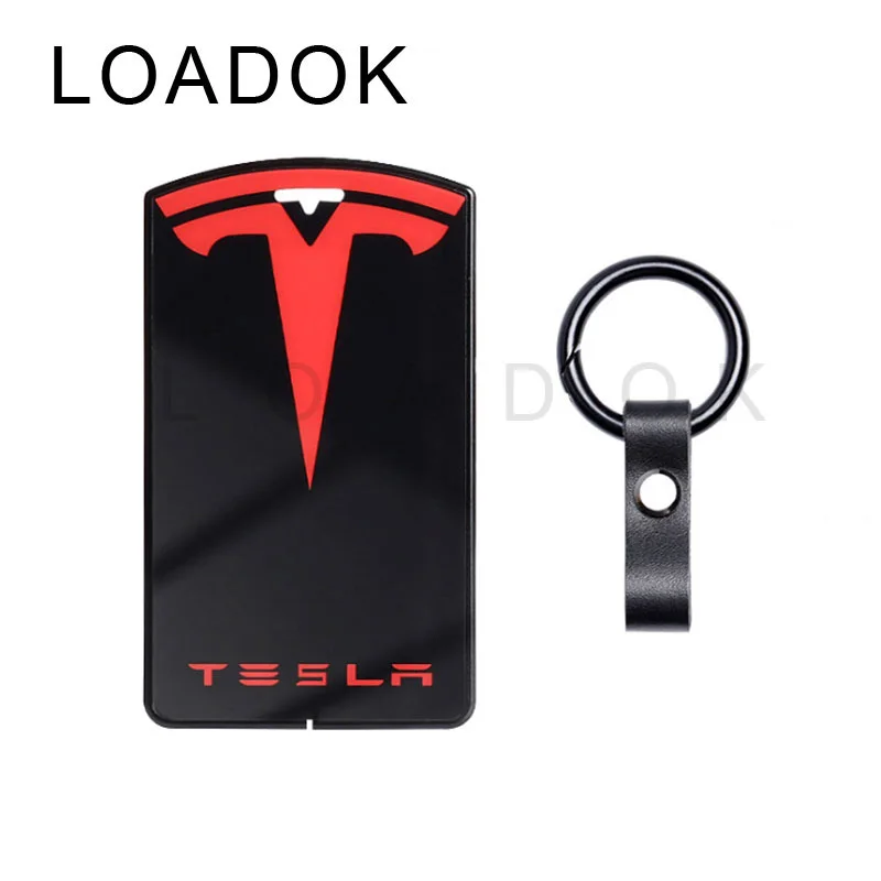 

Tesla model3 mirror key chain card bag glass car key protective cover