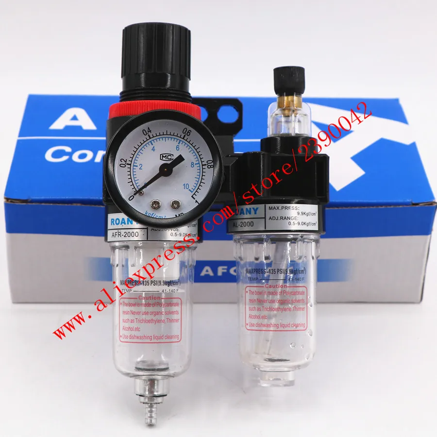 

New AFC 2000 Air Pressure Regulator oil Water Separator Trap Filter Airbrush Compressor Source Treatment Unit