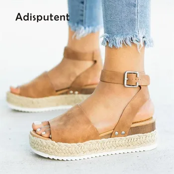 

Hot Fashion Shoes For Women High Heels Sandals Summer Shoes 2020 Flop Chaussures Femme Platform Sandals 2019 Plus Size