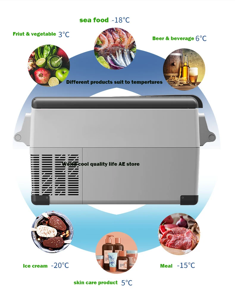 Alpicool CF45 Portable Fridge Freezer - 45 Liter Fast Cooling 12V Fridge  for Camping, RV, Truck, Boat