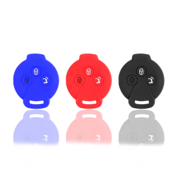 

Silicone Car Key Case Cover For Benz Smart City Coupe Cabrio Crossblade Fortwo Roadster K Forfour 3 Buttons Key Case Shell