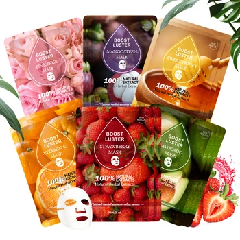 AILKE Whitening Moisturizing Hydration Facial Mask With Vitamin C Hyaluronic Acid Anti-wrinkle Face Skin Care Korean Cosmetics 1