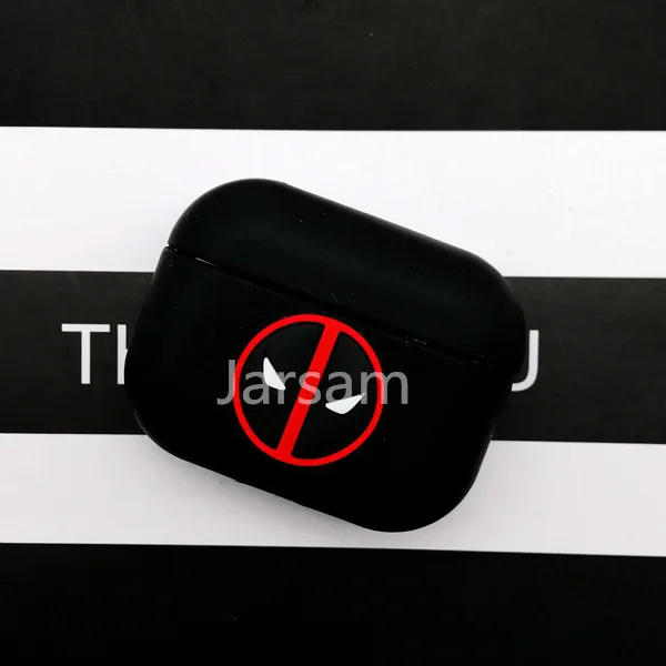 blackDeadpool3 Чехол для AirPods Pro Чехол Мягкий Silixone беспроводной Чехол для наушников для Apple Airpods 3 pro Чехол Для Air pods pro 3 - Цвет: blackDeadpool3