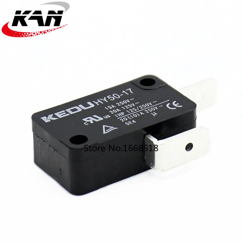 Комплект из 2 предметов KEDU HY50-17 125 V/250 V Нормально открытый 2 Pin микроволновая печь микропереключатель микровыключатели