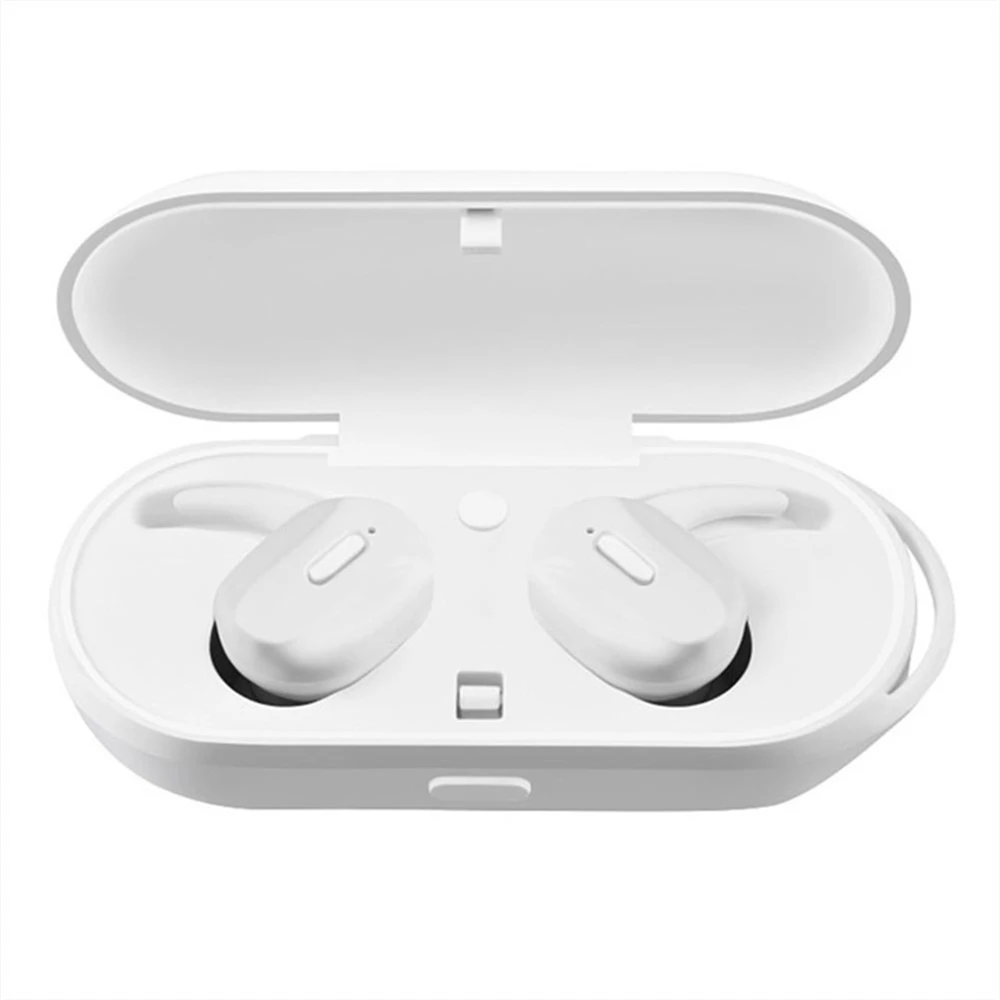 LEORY T26 TWS bluetooth 5,0, беспроводные наушники-вкладыши, HiFi, спортивные, водонепроницаемые, стерео, двусторонняя гарнитура для звонков с микрофоном, зарядная коробка - Цвет: Белый