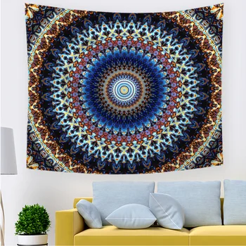 

Mandala Tapestry Thickened Brushed Wall Hanging Bohemian Beach Towel Polyester Thin Blanket Yoga Mat Rug Shawl Throw Sheet