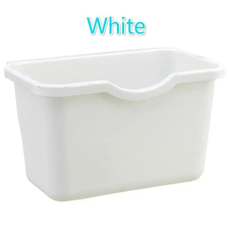white 1 шт., пластиковая корзина для двери кухонного шкафа, подвесная корзина для мусора, мусорное ведро, ящик для мусора, настольный контейнер для хранения мусора, держатель для хранения - Цвет: white