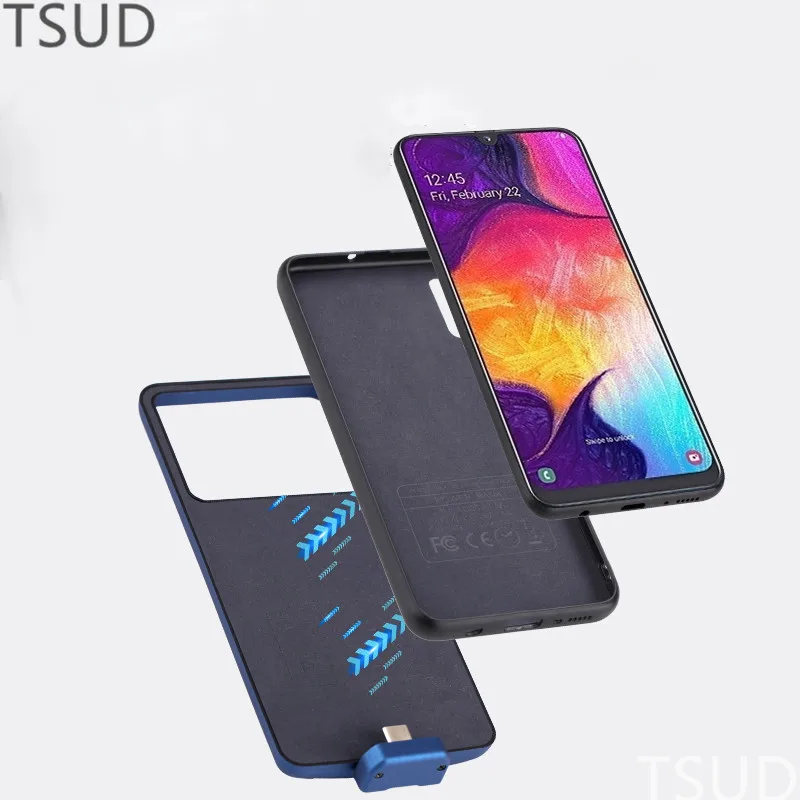 

7000mah high capacity battery charger case for Samsung Galaxy A50 external portable hybrid charging cover for Samsung Galaxy A50