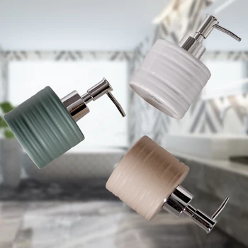 

Ceramic Lotion Bottle Press Bottle Toilet Shampoo Bath Gel Storage Bottle Soap Dispenser