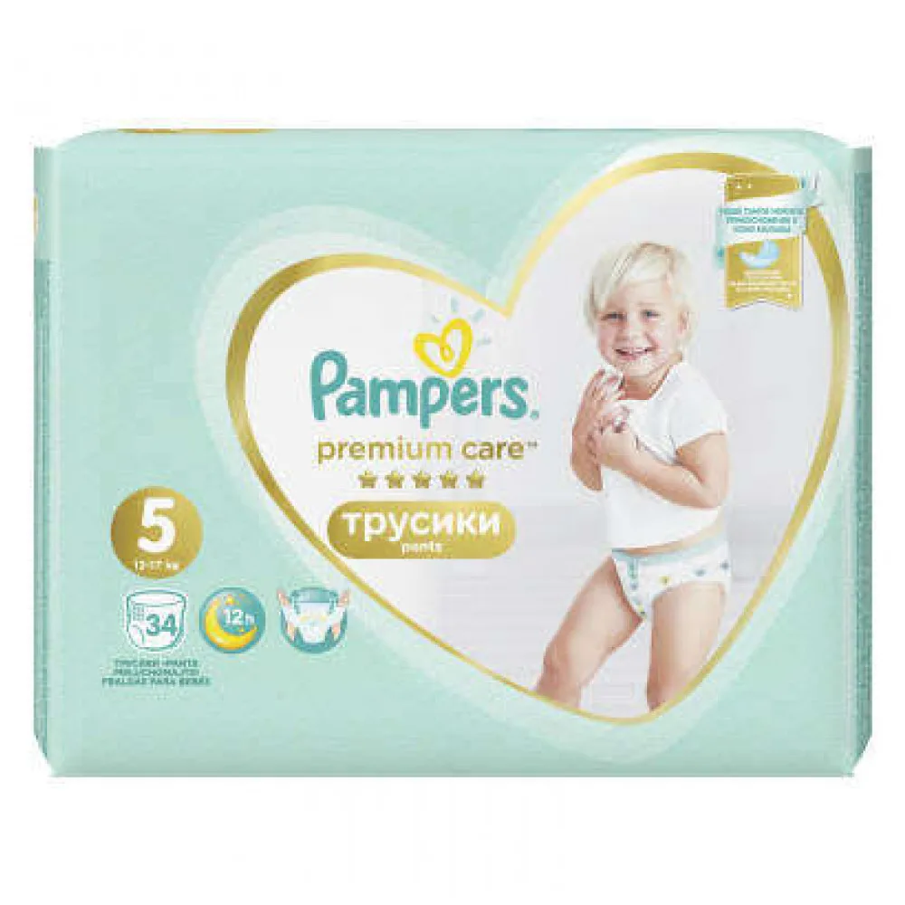 Трусики Pampers Premium Care Pants 5(12-17 кг) 34 шт