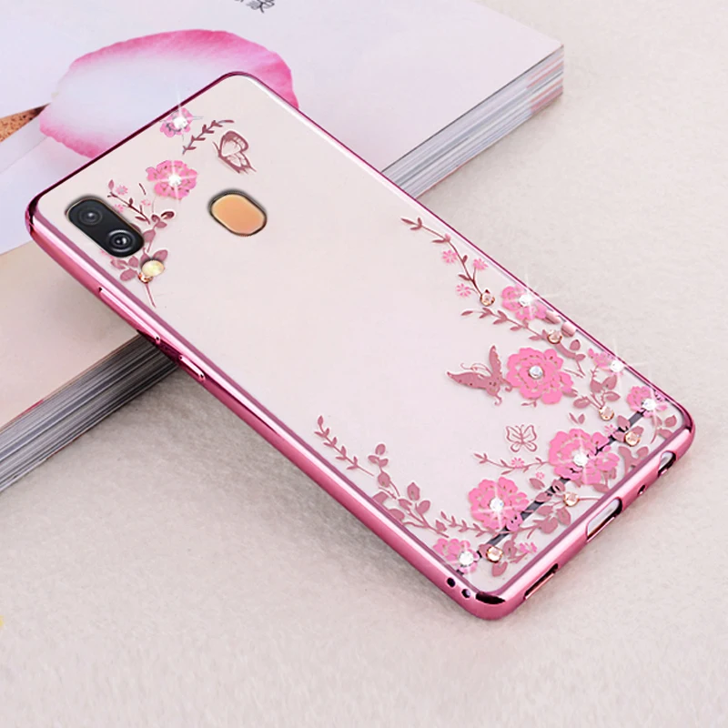 YueTuo Etui, coque, чехол, чехол для samsung Galaxy A40 A10 A20 A30 Прозрачный задний мягкий Алмазный силиконовый чехол для телефона