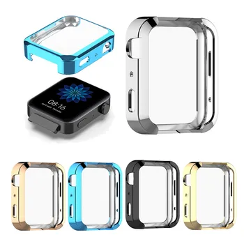 

#40 Ultra-Slim Electroplate Transparent TPU Soft Case Cover for Xiaomi Smart Watch Protection Frame Silicone Case Cover
