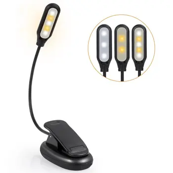 

Led Student Reading Light / Charging Light Battery lamp Spectrum Lamp Adjustable Clip Reading Lamp With Button Black 1pcs