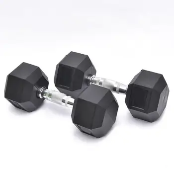 

Fitness Workout Dumbbells Cast Iron Coated Rubber-covered Weights Lifting Exercise Hexagon Dumbbells Gym Home Equipment Tools