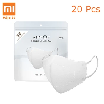 

20pcs/Lot Xiaomi Mijia Airpop 0.4mm Thin Light Air Wear Mask Comfortable 2.3g Mask Elastic Ear Hanger for Daily Pollen Dust H20