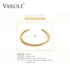 VAROLE Simple Twisted line Cuff Bracelet Stainless steel Bangle Gold Color Bracelets Bangles For Women Fashion Jewelry Pulseiras 4