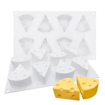 

Brand New 8 Hole 3D Cheese Silicone Mold Non-toxic Impervious Cake Baking Tray Dessert Decoration Tool Kitchen Tools Hot Sale
