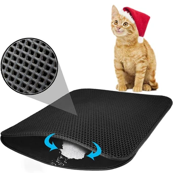 Cat Litter Mat EVA Double-Layer Cat mat Litter Trapper Mats with Waterproof Bottom Layer non-slip pet litter Cat Bed mat 1