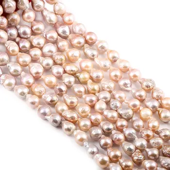 

Irregular pink irregular shaped pearl beads simple personality gift diy jewelry size 10x13mm