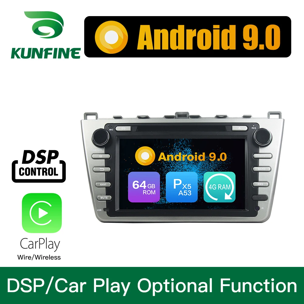 Android 9.0 Octa Core 4GB RAM 64GB ROM Car DVD GPS Navigation Multimedia Player Car Stereo for Mazda 6 2008-2012 Radio