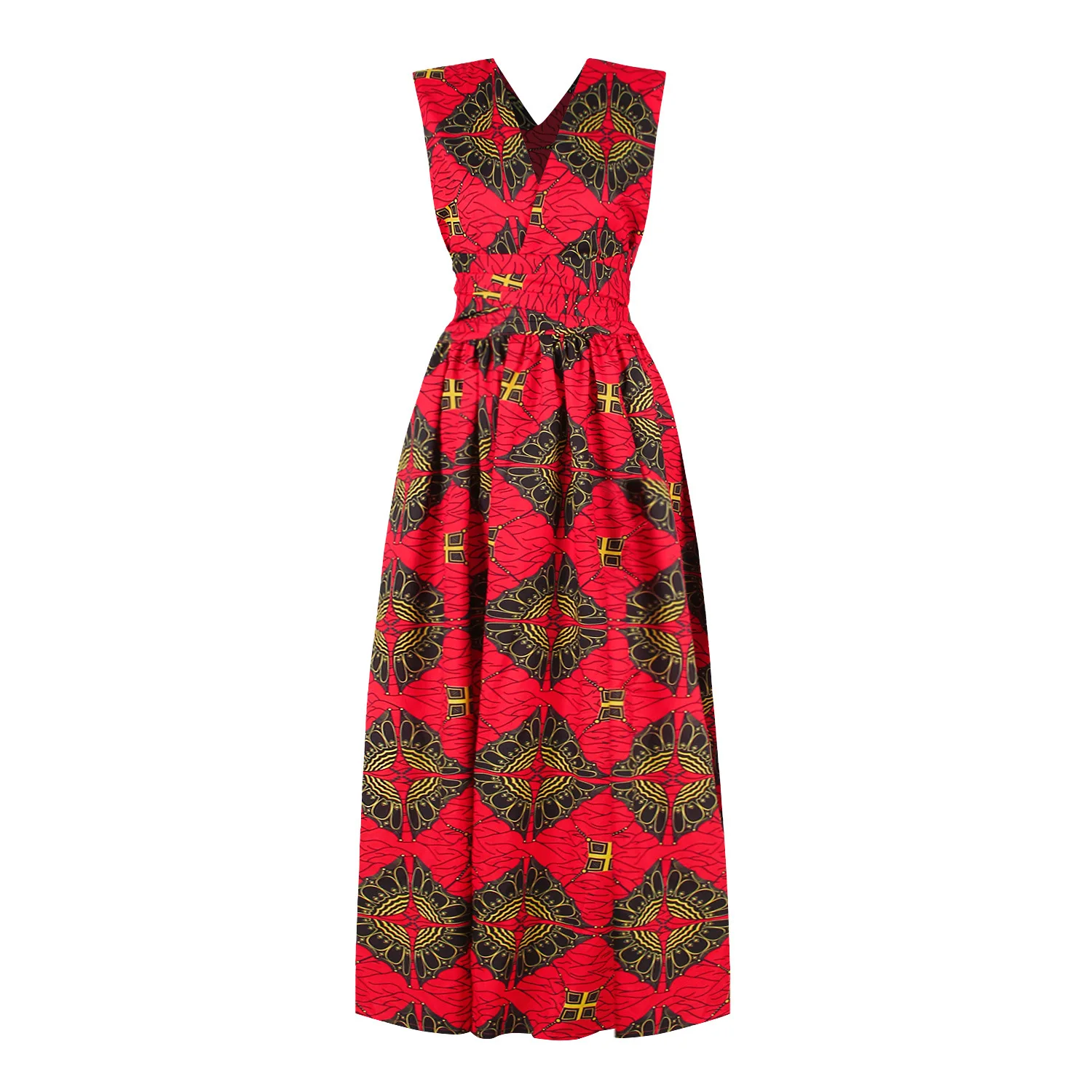 Longue robe africaine wax pour femmes 56