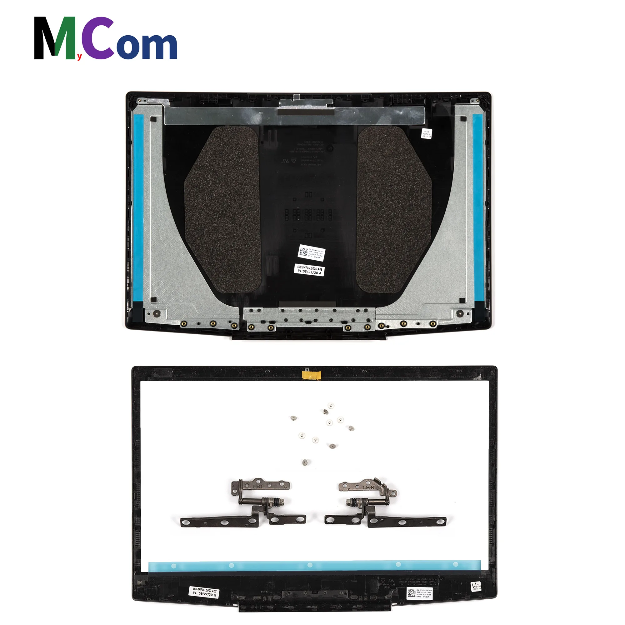 

New Original 0747KP 07MD2F For Dell Inspiron G3 15 3590 LCD Back Cover Rear Lid Case Front Bezel Hinges Screws Blue Logo