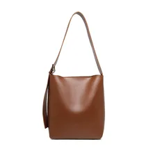 

Ansloth Trendy Bucket Bag For Women Shoulder Bag PU Leather Female Bag 2022 Composite Bags Large Capacity Underarm Bag HPS1270