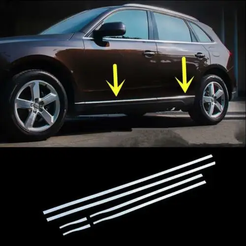 6 шт. нержавеющая сталь Боковая Дверь Корпус формовочная крышка автомобильные аксессуары модификация автомобиля Накладка для Audi Q5 2009
