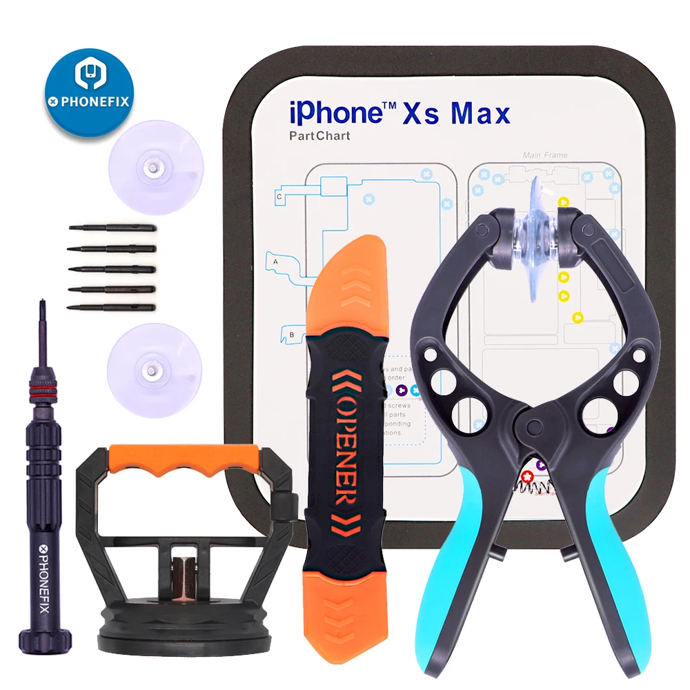 

PHONEFIX Phone Repair Tool Kit Open Screen Remove Tablet PC with Magnetic Mat Pliers Precision Screwdriver Set Disassembly Kit