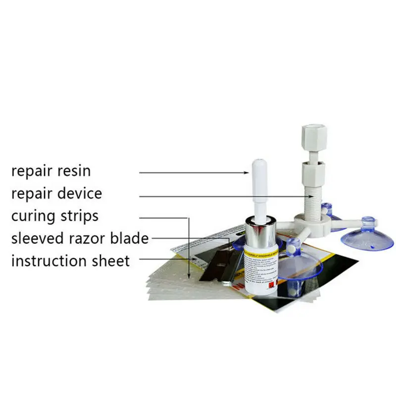 Glass Corrector Set Windscreen Windshield Repair Kit Tool Crack Repairing for Car Vehicle JA55