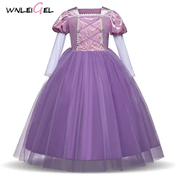 

WLG girls summer show princess dresses kids patchwork mesh ruffle dress baby girl cute party dress children 3-8 years