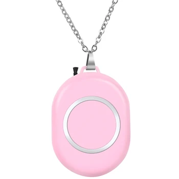 

Hot Wearable Air Purifier, Personal Necklace Air Freshener, Portable USB Air Cleaner Negative Ion Generator Low Noise Pink