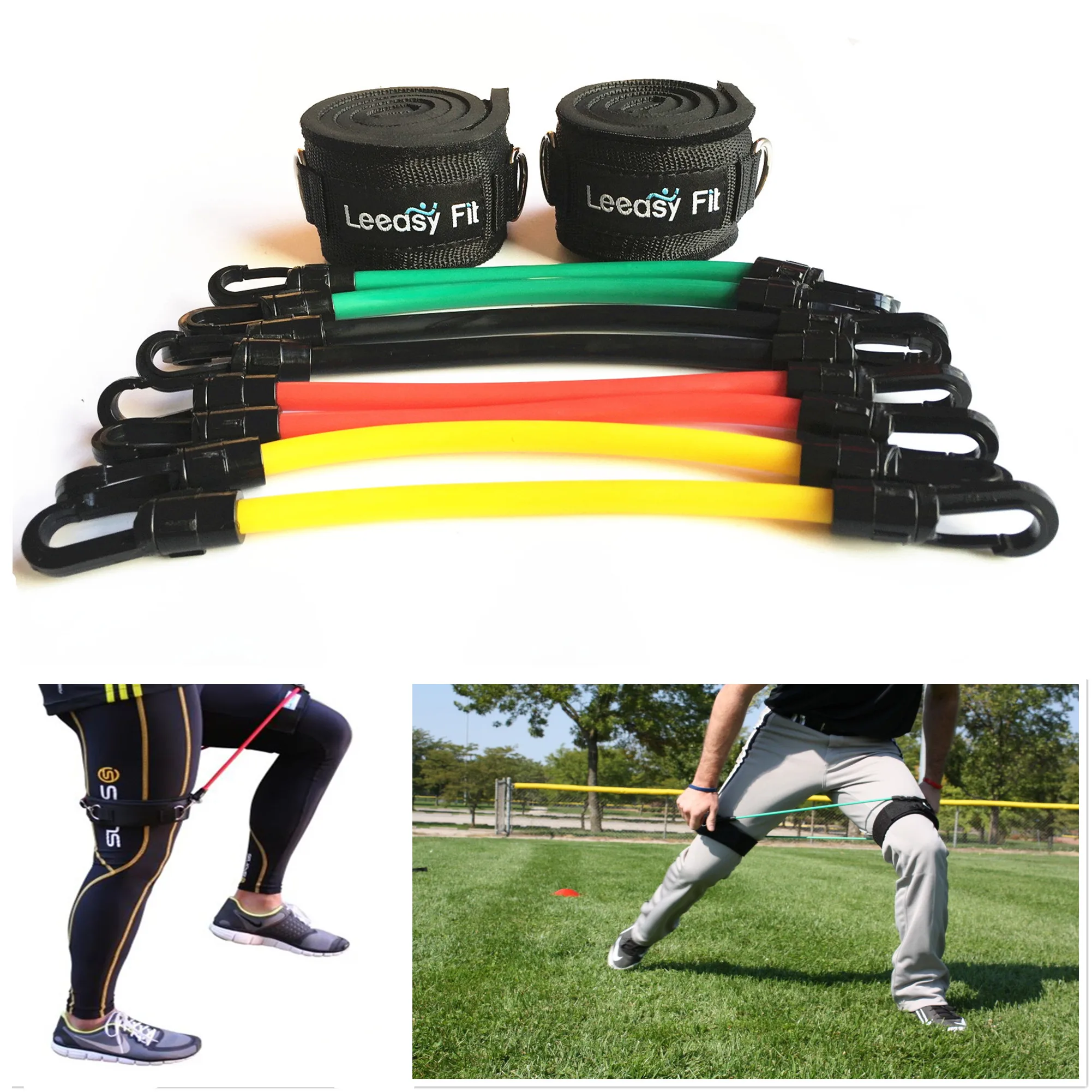 

LEEASY Power Legs Kinetic Speed Agility Training Band Leg Running Resistance Bands Elastic Tubes for All Players