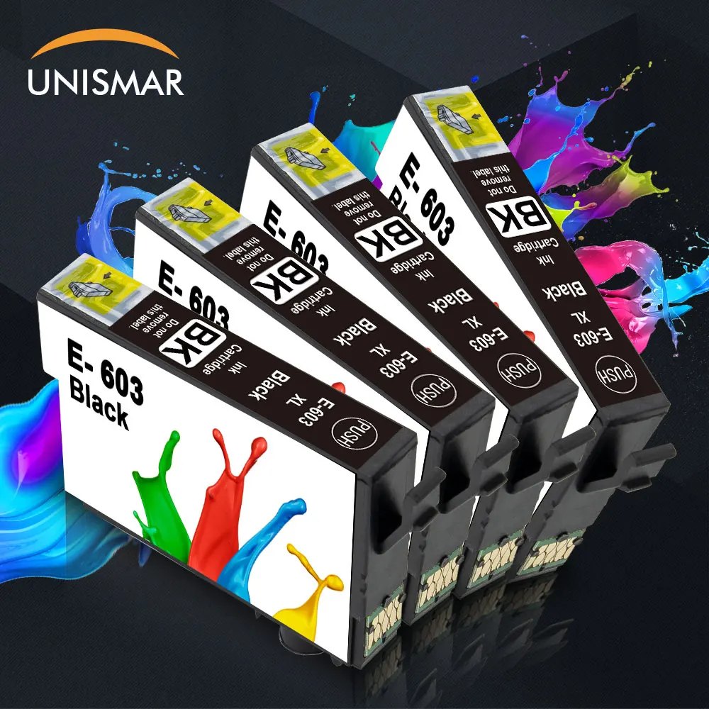 Unismar T603XL 603XL черный Цвет патрон чернил для принтера Epson XP-2100 XP-2105 XP-3100 XP-3105 XP-4100 XP-4105