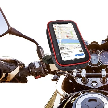 

Motorcycle Mobile Phone Holder Support Moto Bicycle Stand For Smartphone Waterproof Bag Cell Phone Case GPS Holder 5.5/6.3inch