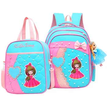 

Cute Girls School Bags Orthopedic Primary School Children Backpack satchel kids book bag Princess Schoolbag Mochila Infantil