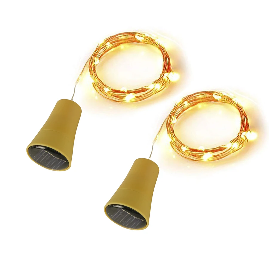 Thrisdar 10 шт. 1 м 10LED Солнечная винная светящаяся гирлянда в бутылке Солнечная пробка Фея свет медная проволока Фея гирлянда Рождественский свет сад патио праздничные лампы для свадьбы, вечеринки