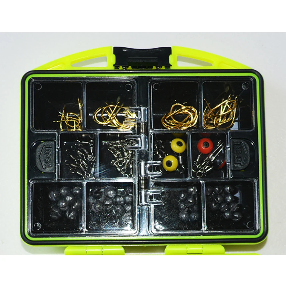 

24 Compartments Useful Jig Swivels Fishing Tool Set Connector Tackle Box Double Layer Sinkers Outdoor Hooks Portable Accessories