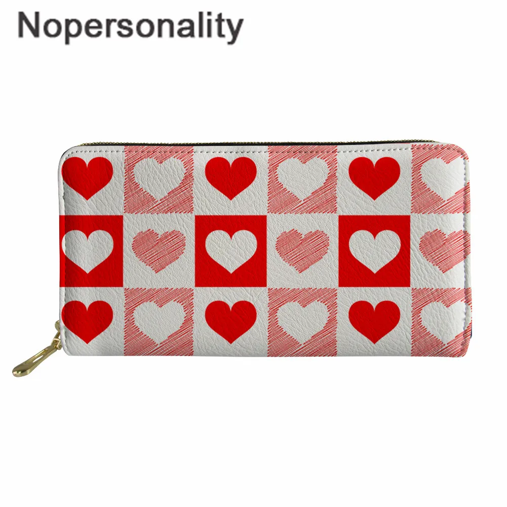 YY0533Z21 Nopersonality красное сердце кожаный кошелек женский длинный клатч Дамский кошелек держатель для карт Дамские кошельки на молнии монета телефон деньги карман - Цвет: YY0533Z21