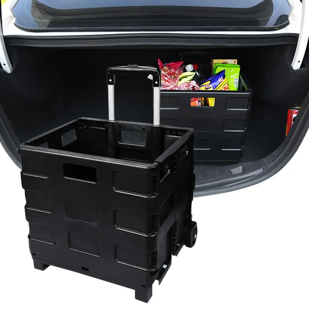 45L багажник автомобиля Чемодан Тележки складной ящик для хранения салона автомобиля многофункциональный отсек автомобиля складной ящик для покупок