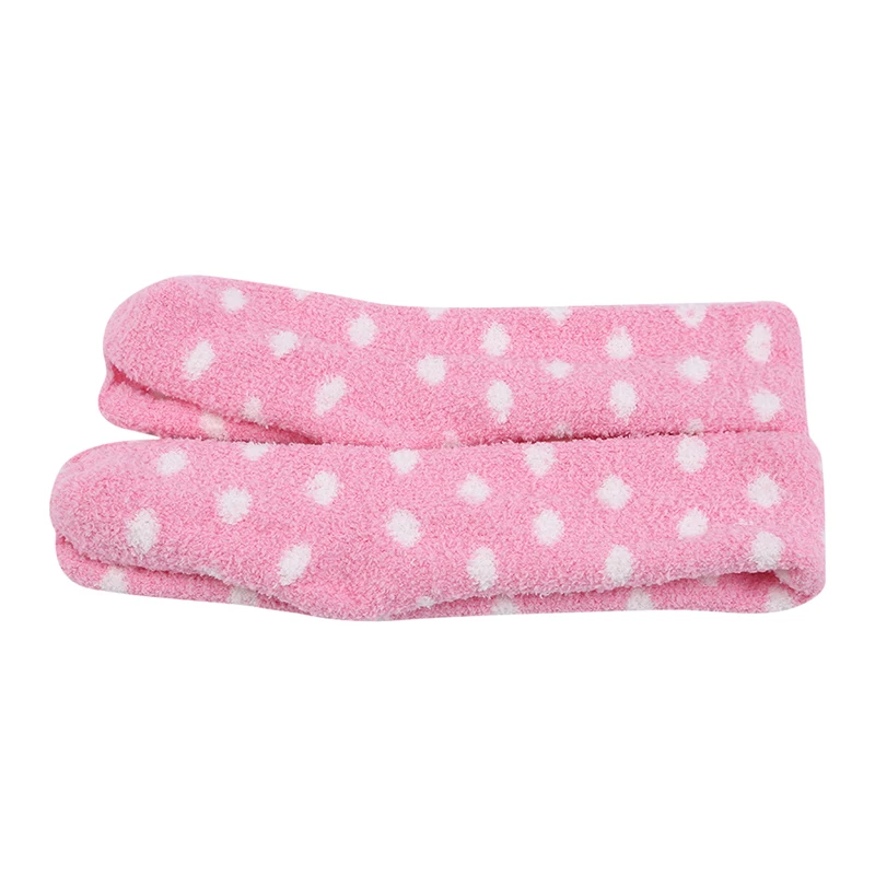 pink white Зимний, теплый, Полосатый Чулки, милые женские чулки выше колена для девушек, теплые длинные чулки - Цвет: pink white