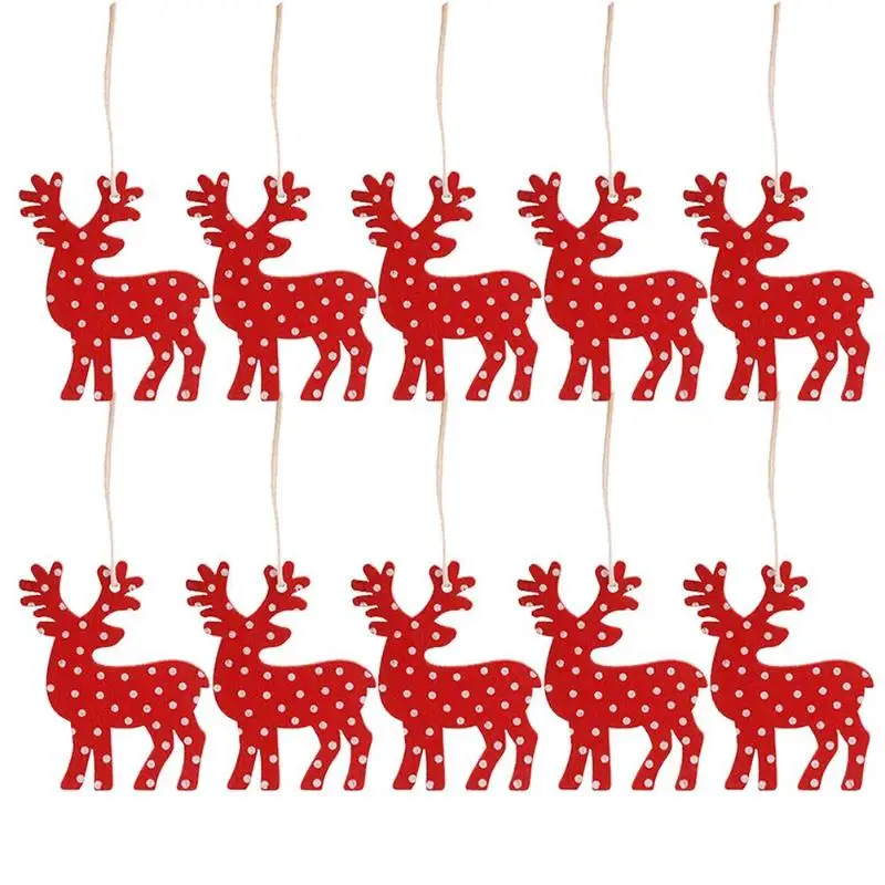 10/100pcs деревянные Рождественские Подвески DIY ремесло Рождественская елка год украшение дома фестиваль вечерние декоративные принадлежности
