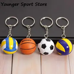 Volleyball Keychain Sport Key Chain Car Ball Baseball Key Ring Holder Volleyball Lover Gifts For Players Keyring Fan Souvenirs