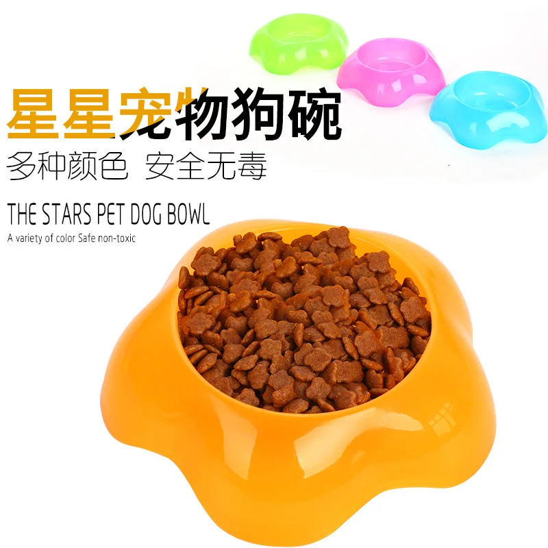 Free Shipping Pet Dog Cat Products Candy Sheel Plastic Single Bowl Food Water Feeders Goods