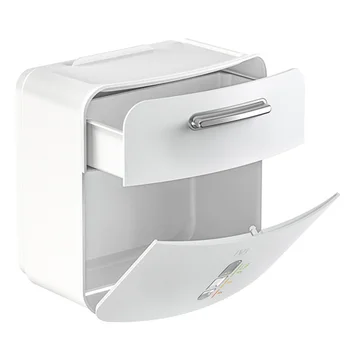 

Multifunctional Tissue Box Wall Mounted Tissue Container Paper Towel Storage Box