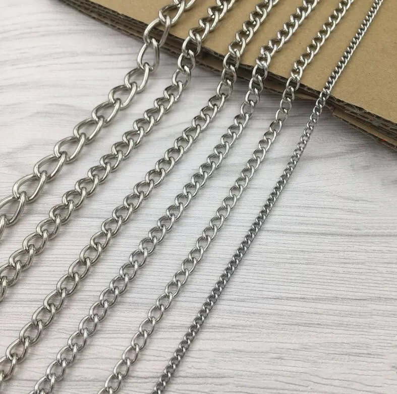 2m/lot 1.5mm 2.5mm 3mm 4mm Stainless Steel Jewelry Chain Bulk Chain