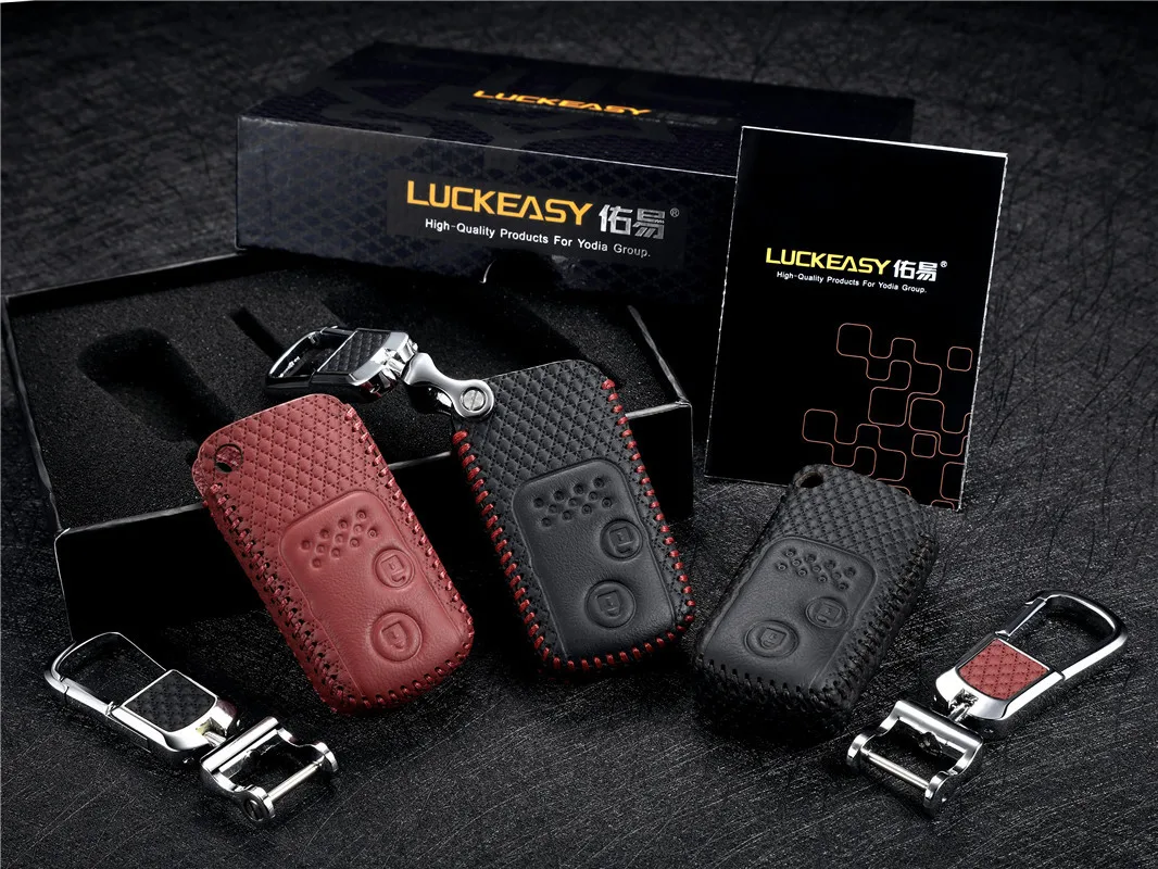 Luckeasy кожаный чехол для ключей honda CRV 2012 2013 odyssey 2013 автомобильный держатель Чехол key3