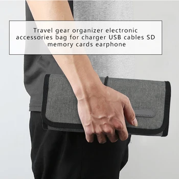 

Small Gadget Carry Usb Cables Sd Memory Cards Case Charger Earphone Flash Hard Drive Storage Bag Pouch